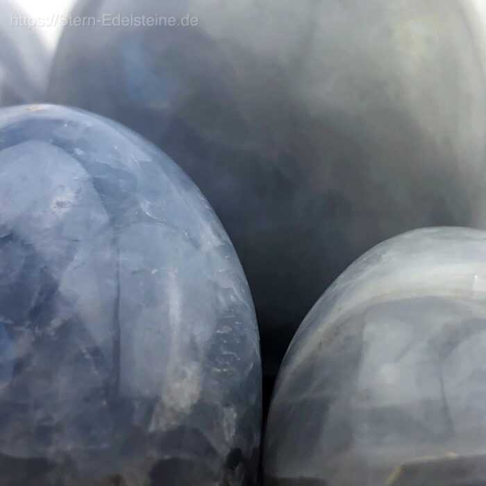 Palm- und Sorgensteine - Blauer Calcit Palmstein – Bild 2