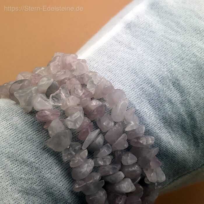 Schmuck - Rosenquarz Splitterarmband – Bild 2