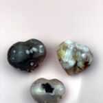 Schnitzereien - Bluemnachat Herzen groß