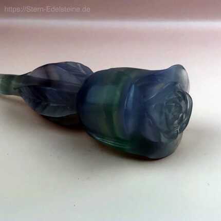 Schnitzereien - Lavendel Fluorit Rose