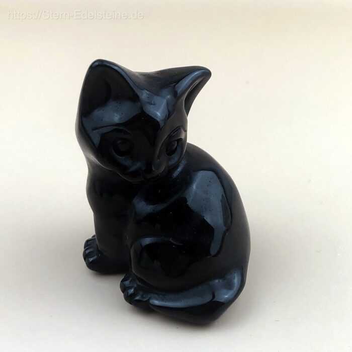 Schnitzereien - Obsidian Katze – Bild 4
