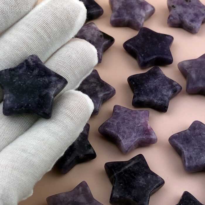 Schnitzereien - Sterne Lepidoliith – Bild 2